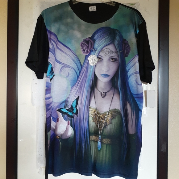 MYSTIC Woman Graphic TShirt Hand Printed Celtic - Picture 4 of 8